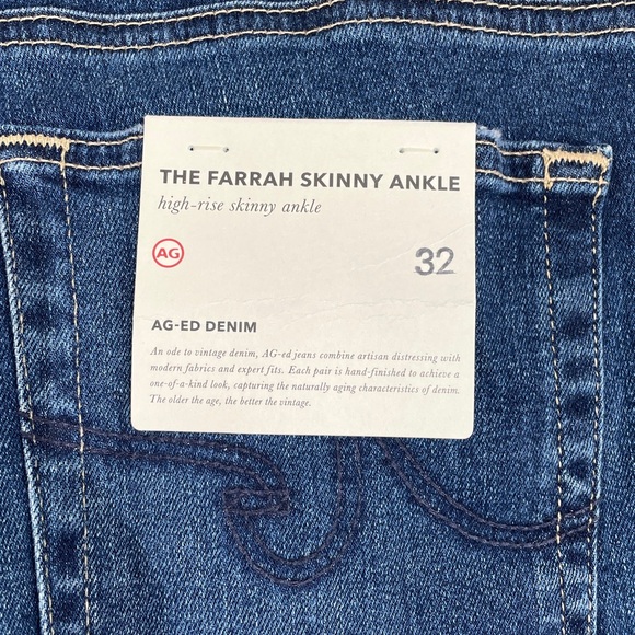 NWT AG Adriano Goldschmied Farrah Skinny Ankle Jeans Size 32 - Picture 5 of 14